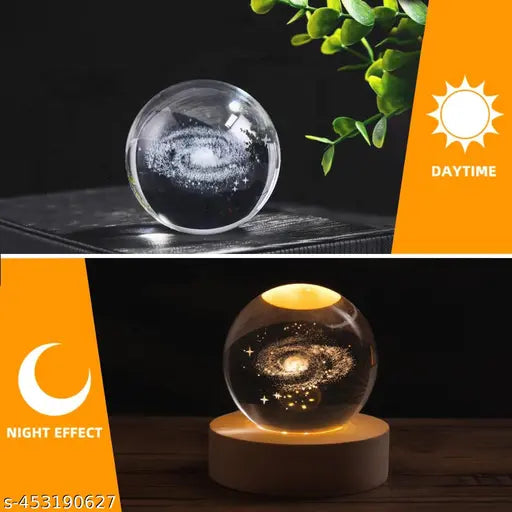 crystall lamp 3d ball astronomy night lamp with base