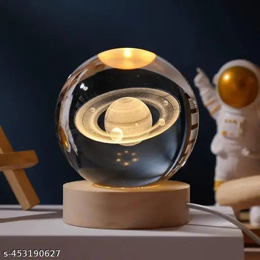 crystall lamp 3d ball astronomy night lamp with base