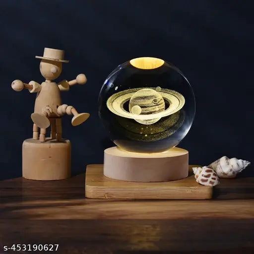 crystall lamp 3d ball astronomy night lamp with base